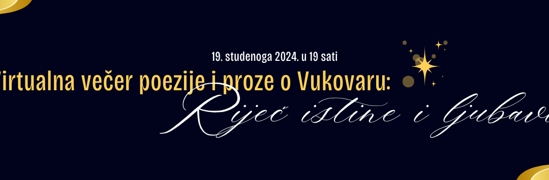Virtualna večer poezije i proze o Vukovaru